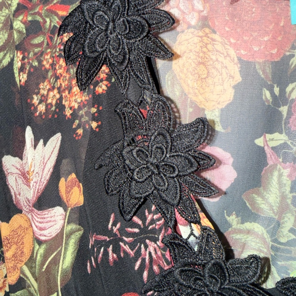 Farm Rio Laina Floral Maxi Dress – Size Large – Sheer w/ Slip - Picture 8 of 10